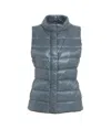 Herno Giulia Quilted Down Vest In Blue