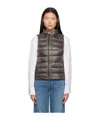 Herno Gray Giulia Down Vest In Multicolor