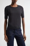 Herno Black Technical-hem Drawstring-bottom Cotton T-shirt In Blue