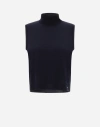 Herno Glam Knit Effect Top In Navy Blue