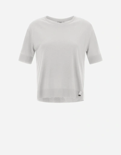 Herno Glam Knit Effect T-shirt In White