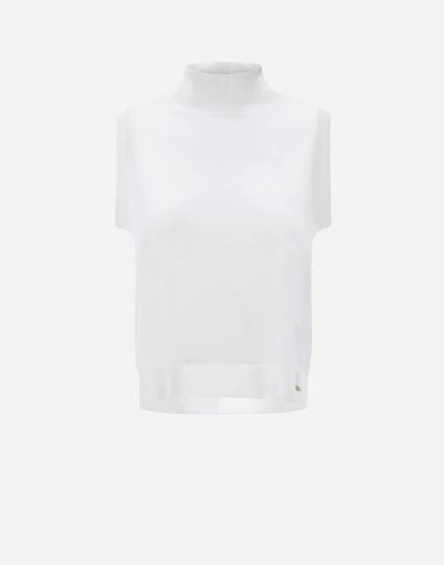 Herno Glam Knit Effect Top In White
