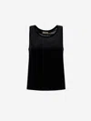 Herno Tank Top In Glam Knit Effect And Satin
