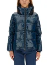 Herno Glazed Ripstop Jacket In Blue