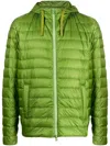 Herno Globe Hooded Padded Jacket In Green