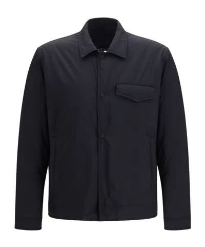 Herno Globe Lab Padded Shacket Jacket In Blue