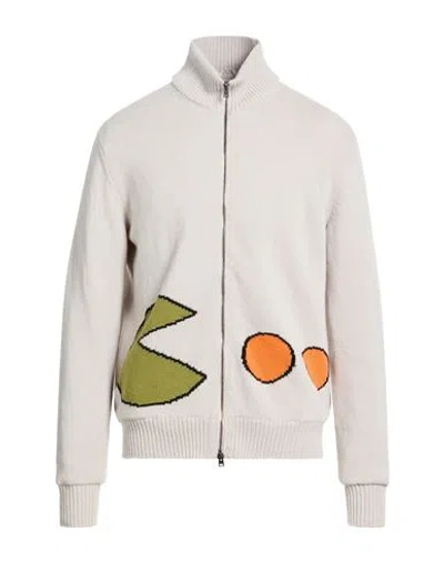 Herno Globe Man Cardigan Light Grey Size 40 Wool In Gray