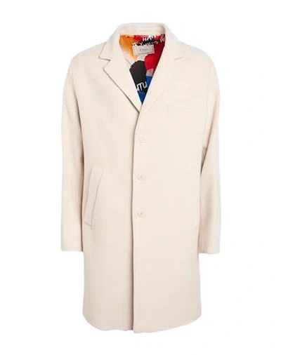 Herno Globe Man Coat Ivory Size 48 Wool In White