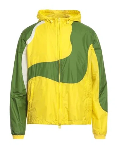 Herno Globe Man Jacket Yellow Size 46 Polyamide