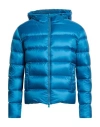 Herno Globe Man Puffer Azure Size 44 Polyamide In Blue