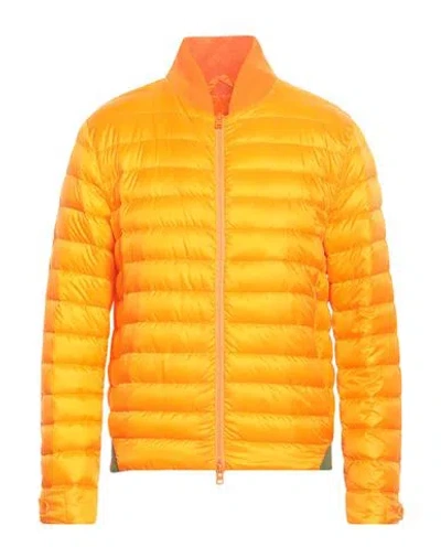 Herno Globe Man Puffer Orange Size 40 Polyamide, Cotton In Multi