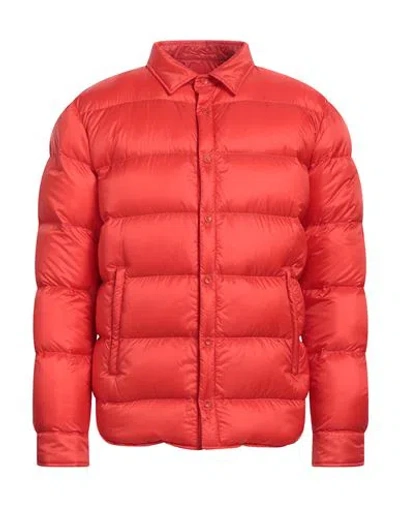 Herno Globe Man Puffer Tomato Red Size 40 Polyamide