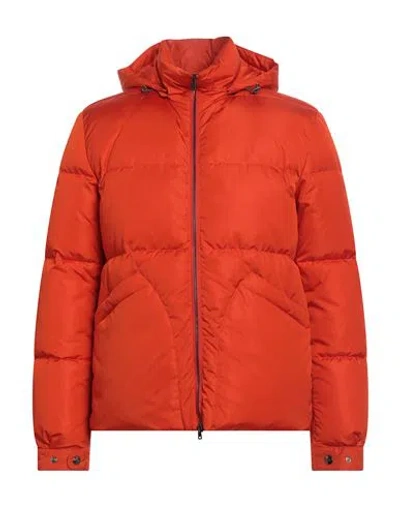 Herno Globe Man Puffer Tomato Red Size 42 Polyamide