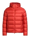 Herno Globe Man Puffer Tomato Red Size 42 Polyamide In Red