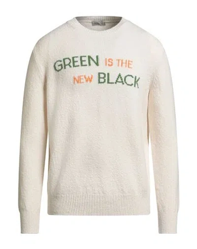 Herno Globe Man Sweater Cream Size 48 Cotton, Polyamide, Elastane In White