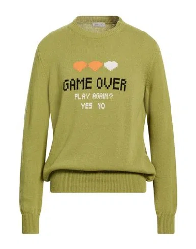 Herno Globe Man Sweater Sage Green Size 40 Wool