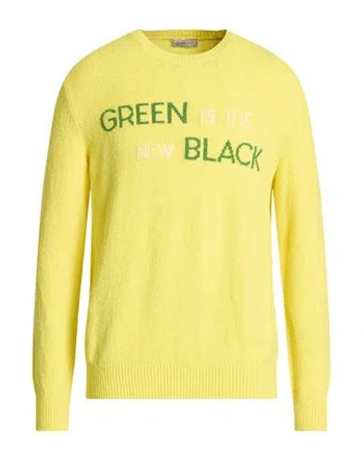 Herno Globe Man Sweater Yellow Size 42 Cotton, Polyamide, Elastane In Multi