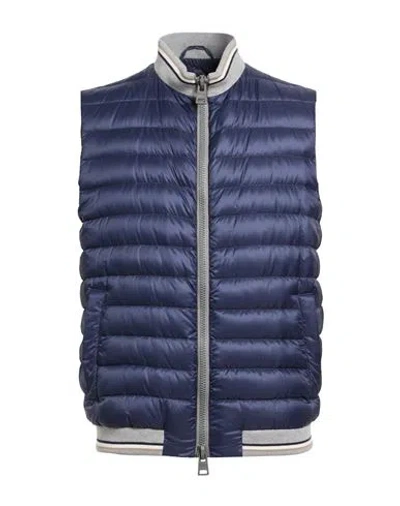 Herno Globe Man Vest Blue Size 40 Polyamide