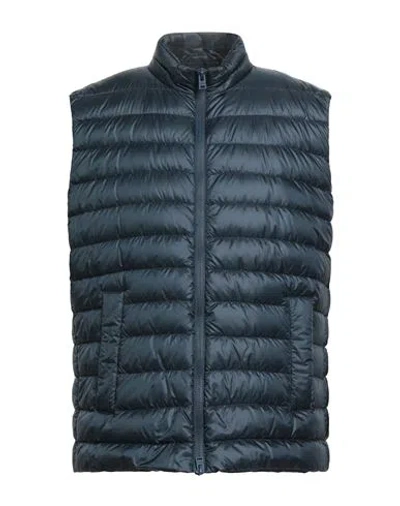 Herno Globe Man Vest Midnight Blue Size 46 Polyamide