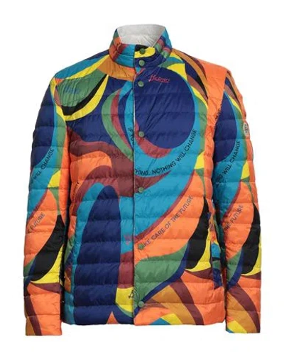 Herno Globe Man Vest Orange Size 40 Polyester