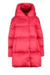 Herno Globe Oversized Down Jacket - Fuchsia In Red