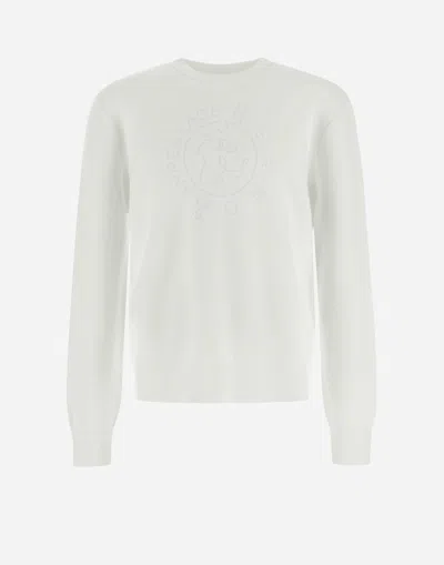 Herno Globe Sweater In Photocromatic Knit In White