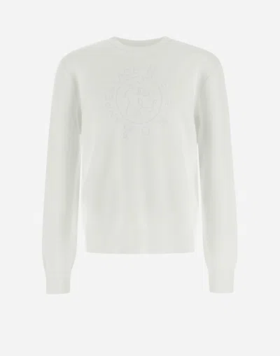 Herno Globe Jumper In Photocromatic Knit In White