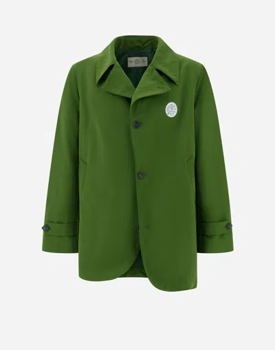 Herno Globe Blazer In Recycled Nylon Twill In Garden Green