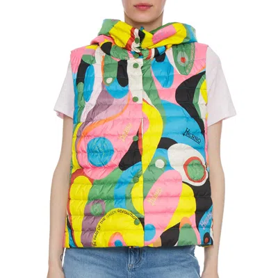 Herno Globe Reversible Puffer Vest In Multi
