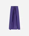 Herno Globe Skirt In Eco Cotton Feel In Purple