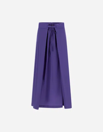 Herno Globe Skirt In Eco Cotton Feel In Purple