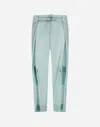 Herno Globe Trousers In Eco Cotton Feel In Light Blue