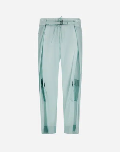Herno Globe Trousers In Eco Cotton Feel In Light Blue