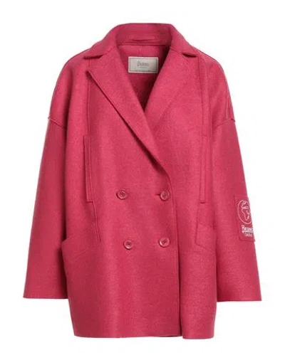 Herno Globe Woman Coat Fuchsia Size 8 Virgin Wool