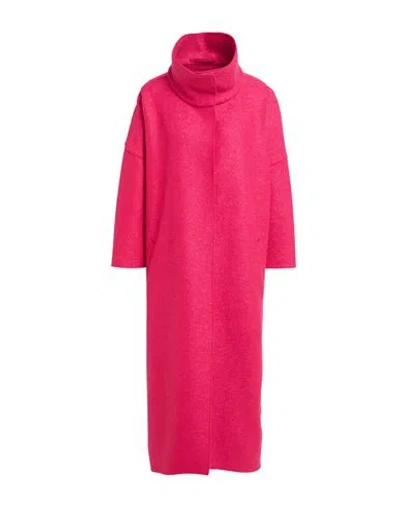 Herno Globe Woman Coat Fuchsia Size 8 Virgin Wool
