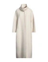 Herno Globe Woman Coat Ivory Size 10 Virgin Wool