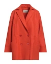 Herno Globe Woman Coat Tomato Red Size 10 Virgin Wool