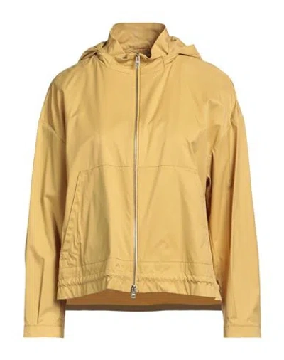 Herno Globe Woman Jacket Mustard Size 10 Polyamide In Gold