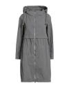 Herno Globe Woman Overcoat & Trench Coat Grey Size 4 Polyamide In Gray