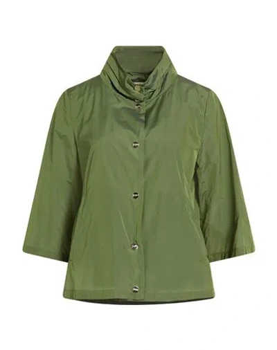 Herno Globe Woman Overcoat & Trench Coat Military Green Size 8 Polyester