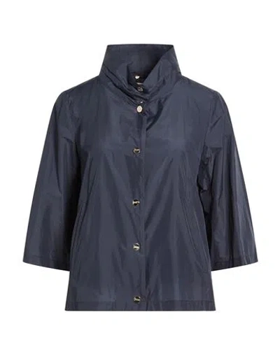 Herno Globe Woman Overcoat & Trench Coat Navy Size 10 Polyester In Blue