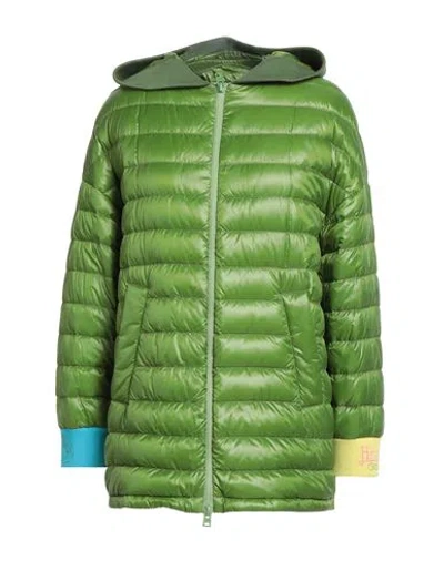 Herno Globe Woman Puffer Green Size 10 Polyamide, Cotton