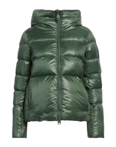 Herno Globe Woman Puffer Green Size 4 Polyamide In Green