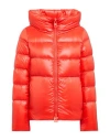 Herno Woman Down Jacket Tomato Red Size 8 Polyamide In Orange