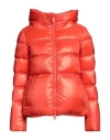 Herno Woman Down Jacket Tomato Red Size 8 Polyamide