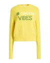 Herno Globe Woman Sweater Yellow Size 6 Cotton, Polyamide, Elastane