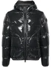 Herno Hooded Shiny Down Jacket In Metallic