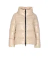 Herno Women Gloss Cape Down Jacket In Neutral