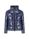 Herno Structured Black Jacket With Timeless Design In Blue