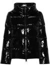 Herno Glossy Puffer Jacket With Down Feather Insulation And Silhouette In Black